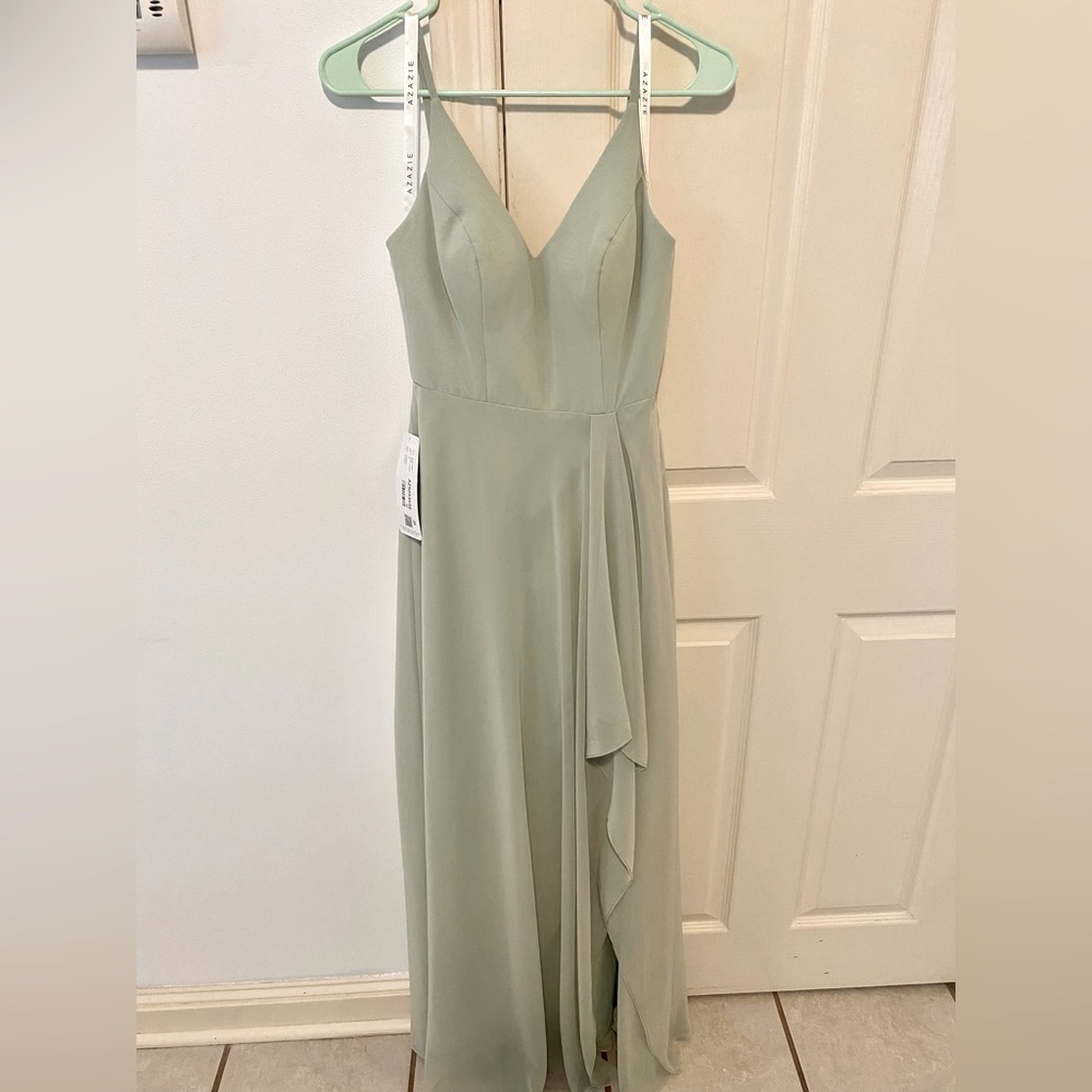 Azazie “Collette” Dusty Sage Bridesmaid Dress